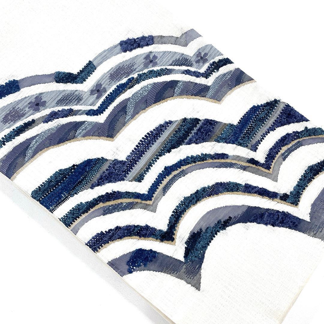 帯6535 ○高級 正絹 藍染 袋帯 - メルカリ