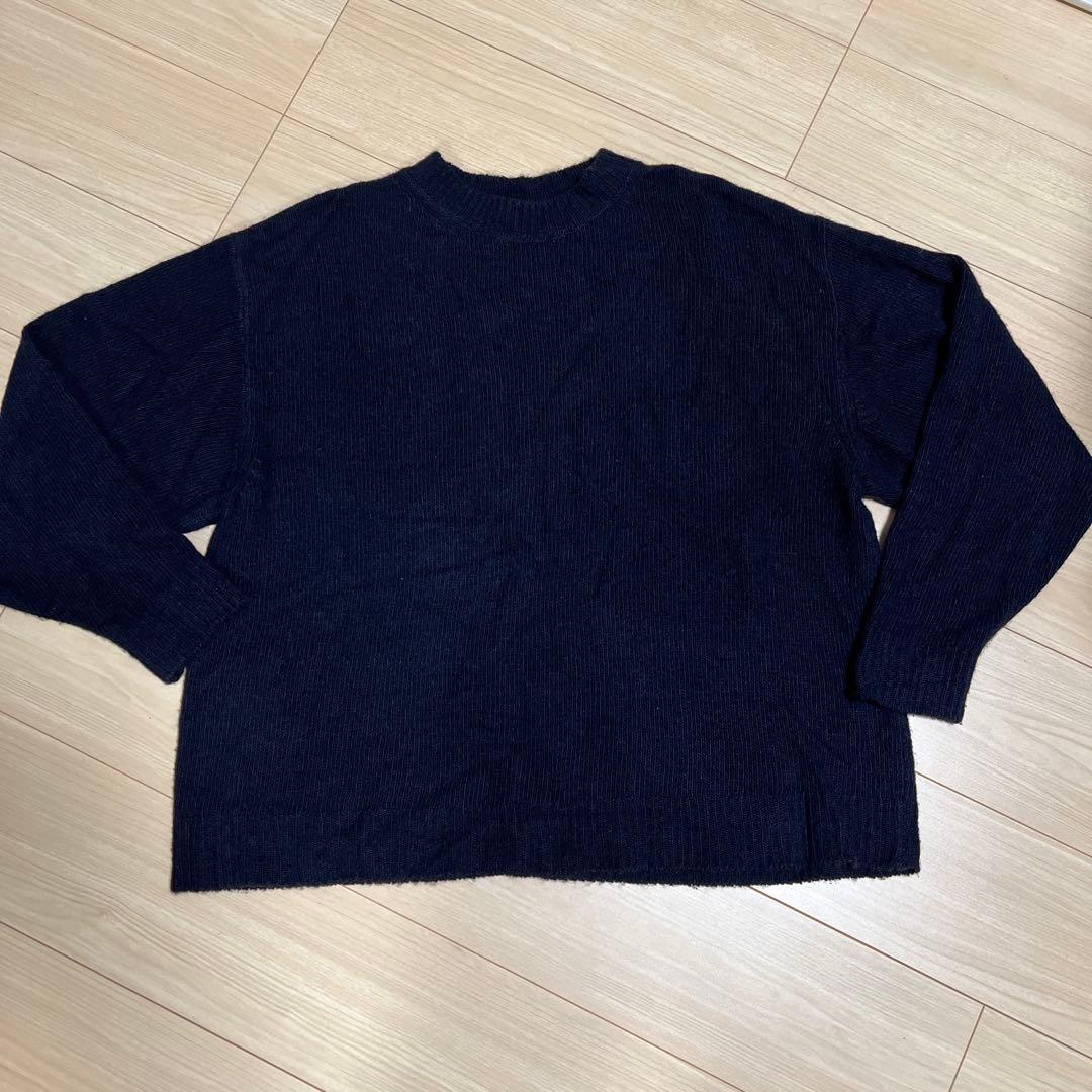 COMOLI】カシミヤ クルーネックニット(ネイビー)サイズフリー - メルカリ