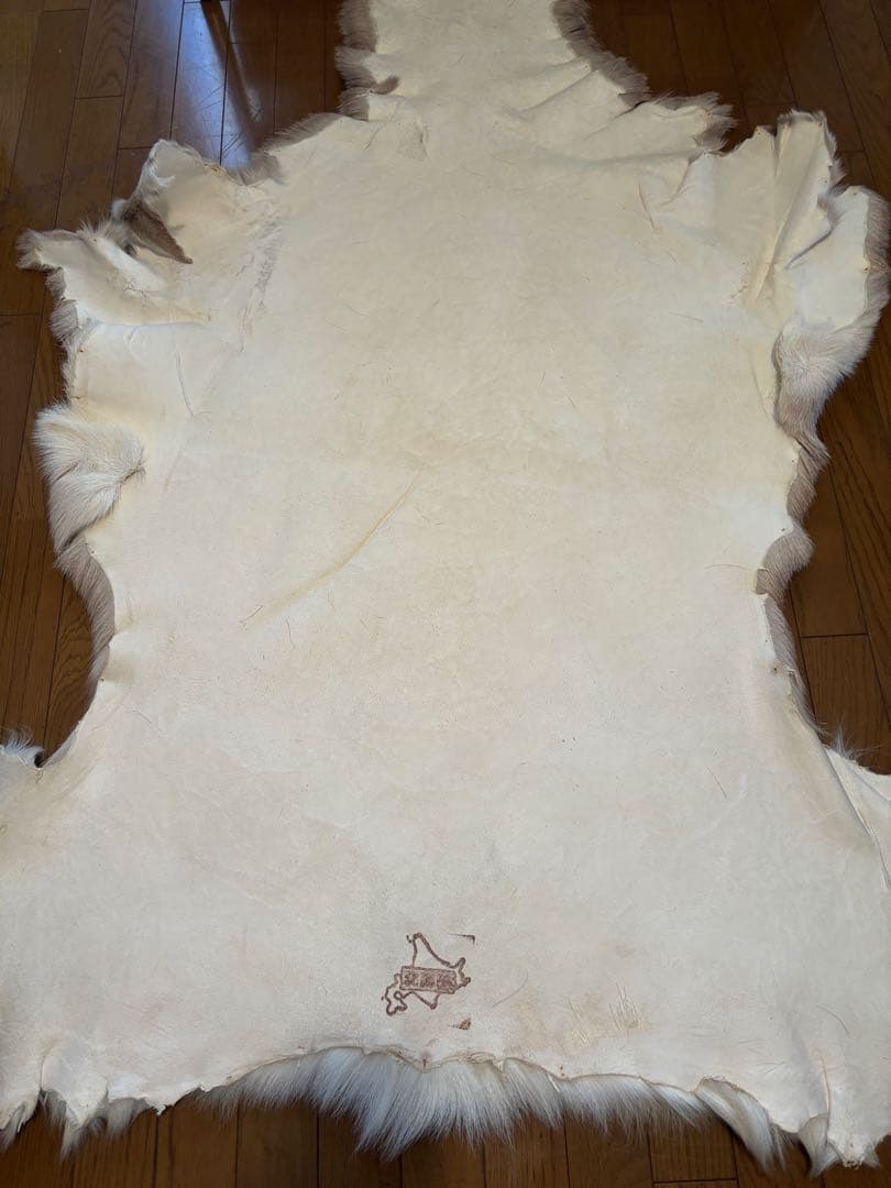 蝦夷鹿毛皮ラグ 天然 バンビ