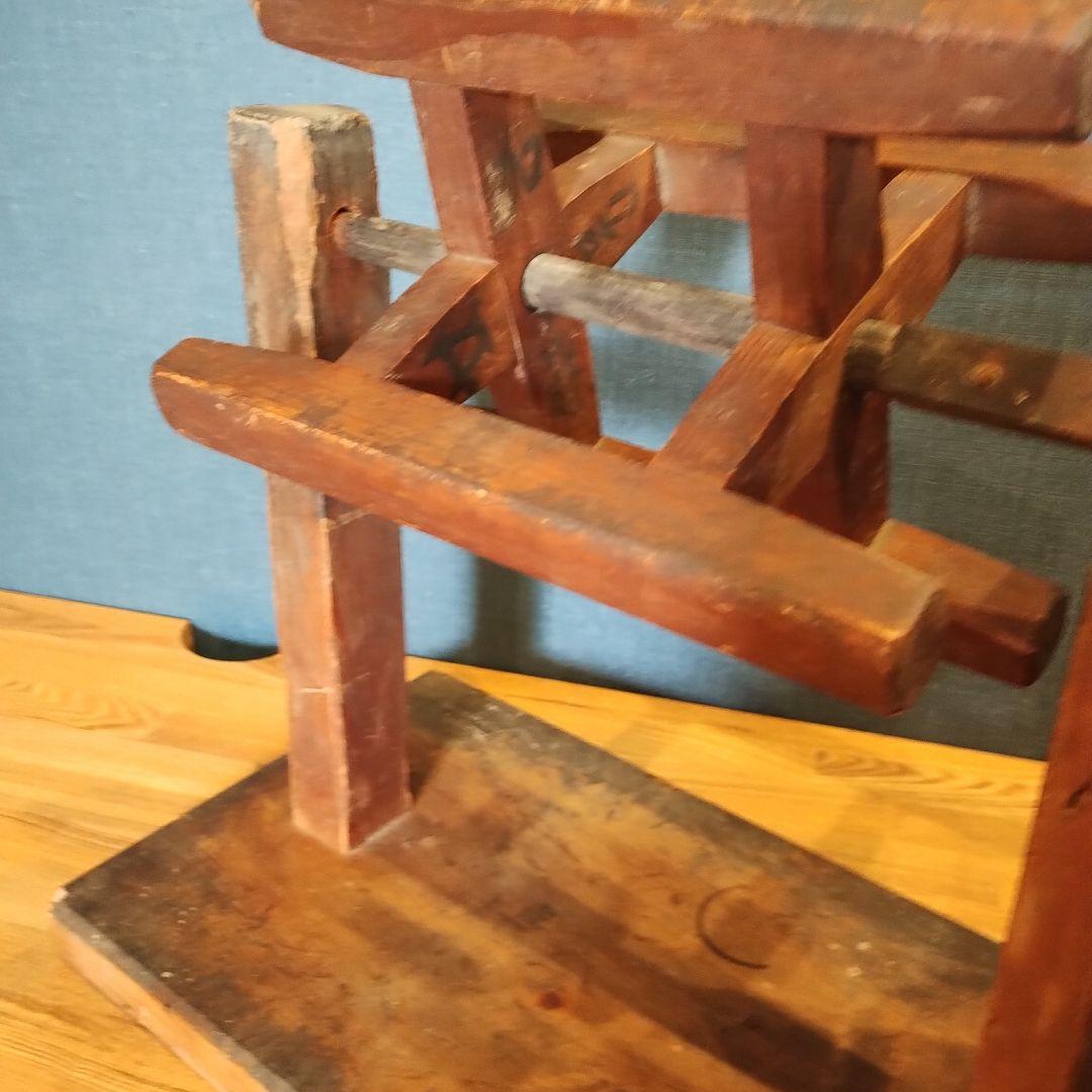 骨董 古民具 江戸〜大正 座繰り機 糸巻き機 古道具 時代道具