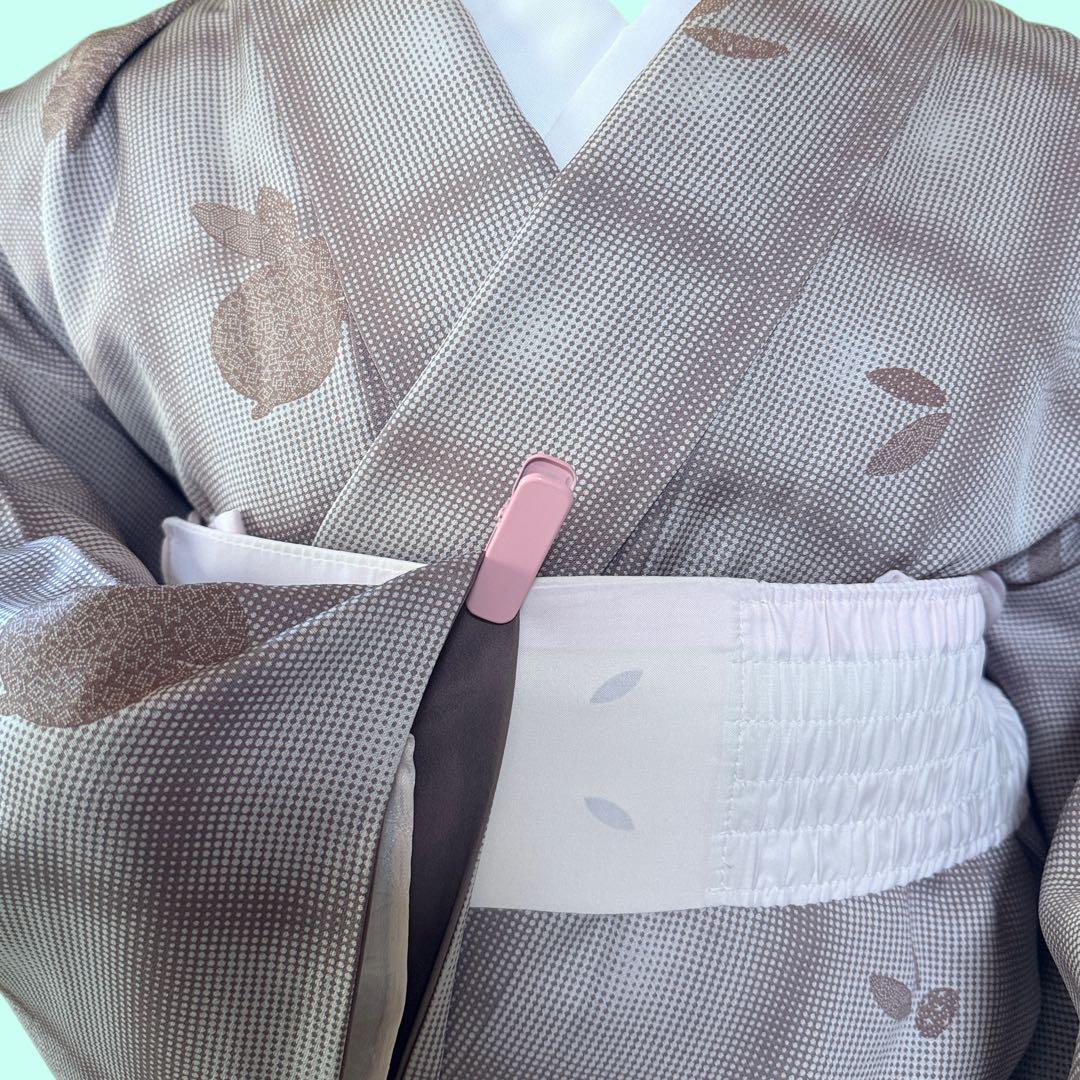 裄70 身丈174 身幅ゆったり 上質な小紋 パールトー