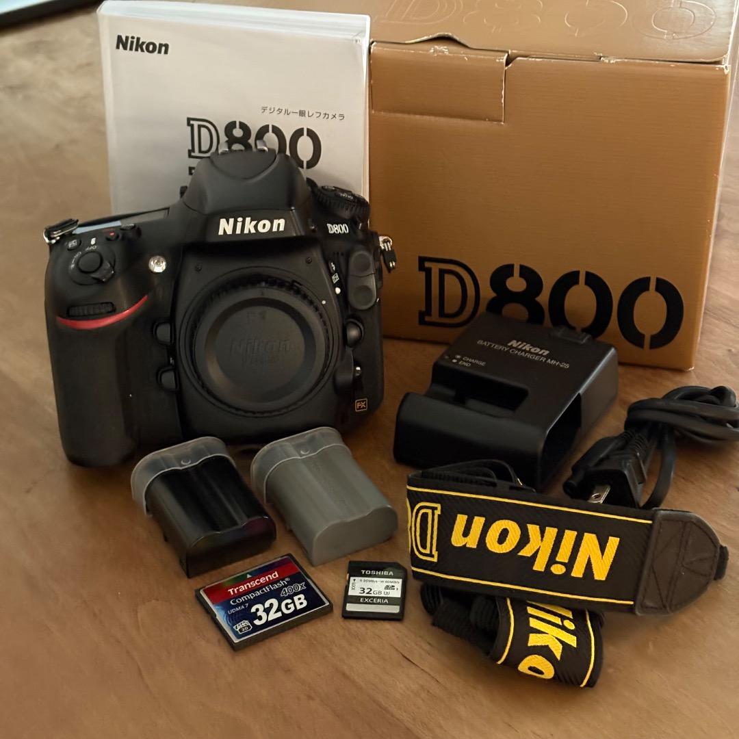 Nikon D800 美品 42000枚 ニコン（Nikon） D800 標準＆超望遠ダブルズームセット 美品 SDカード