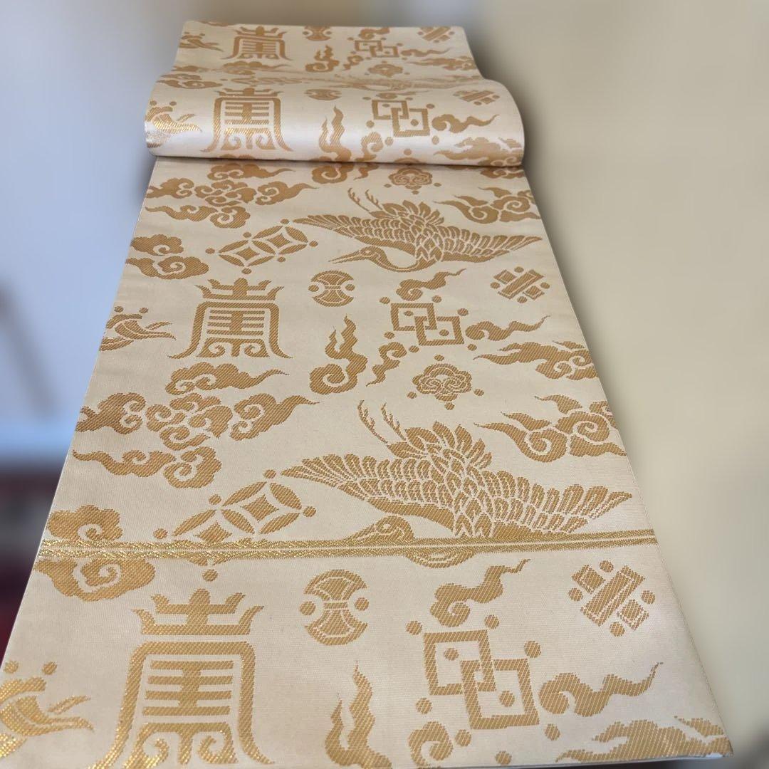 v*o様 傳匠名錦 龍村晋「龍崔鳳福文錦」 全通袋帯 落款入り - メルカリ