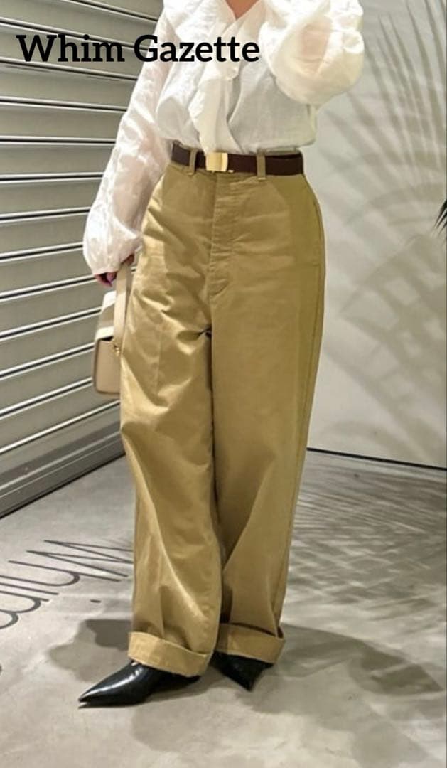 Whim Gazette 【GEMINI】 テーパードパンツ 38 ベージュ GEMINI】テーパードパンツ | Whim Gazette(ウィム ガゼット)レディース