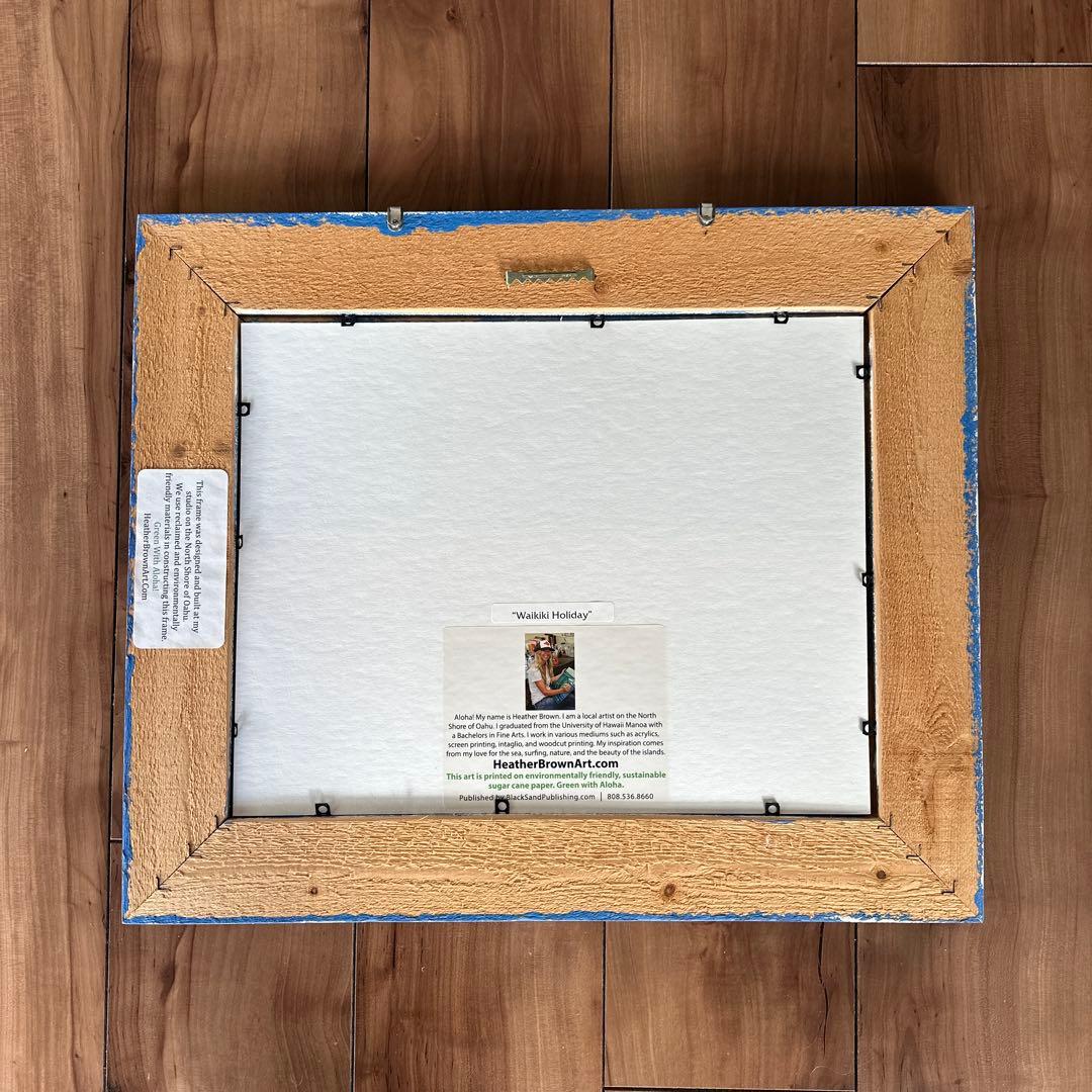 ヘザーブラウン Heather Brown ビーチアート フレーム・額縁付き