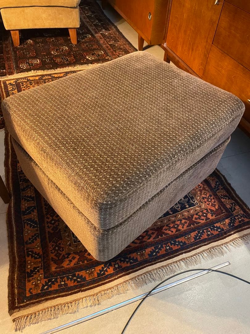 PACIFIC FURNITURE オットマン 1人掛け 幅58cm オットマン 日本製 ポケットコイル ファブリック