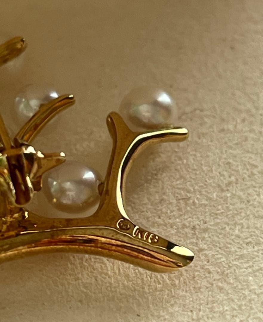 美品】ミキモト 幸福の木 MIKIMOTO Kofuku no ki ブローチ