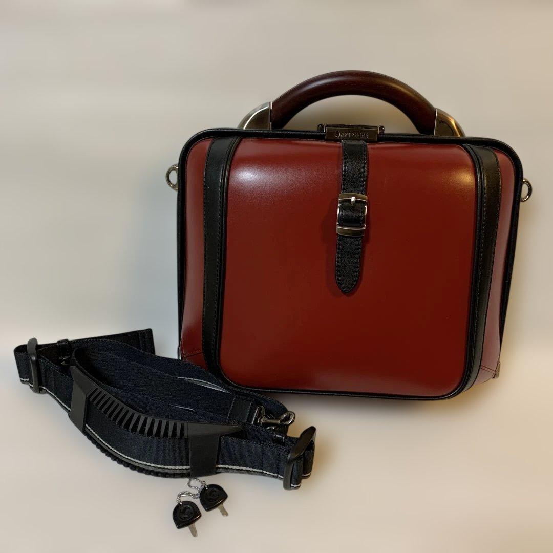 豊岡鞄 ARTPHERE メンズ ハンドバッグ 赤 日本製 クラシックデザイン