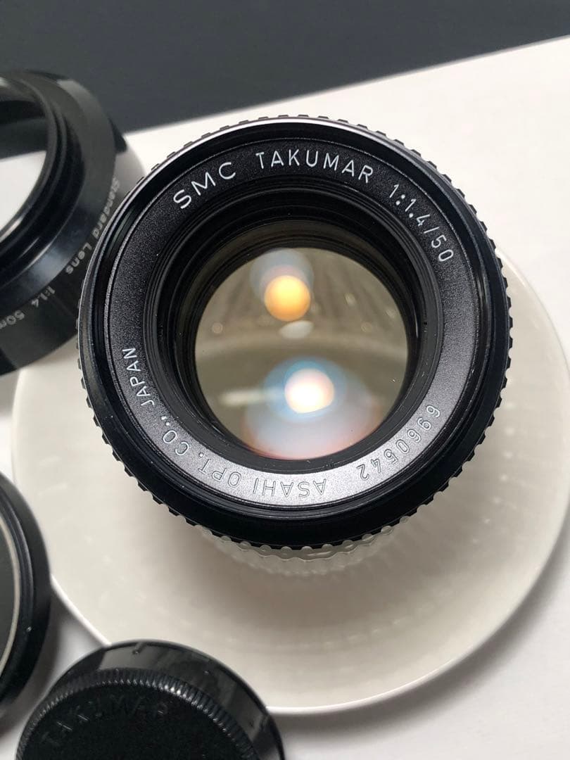 フード付き smc takumar 50mm f1.4 m42