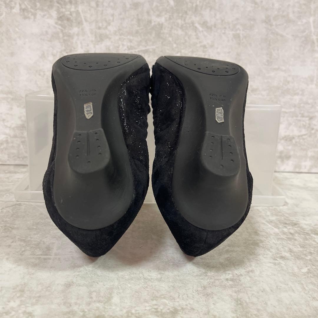 美品✨アンテプリマ フラワーフラットシューズ 22.5 黒 - メルカリ