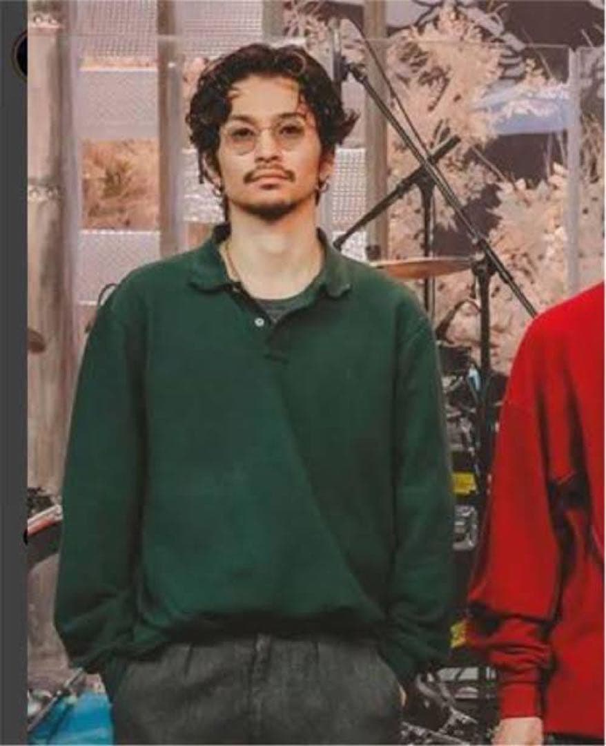 常田大希風 着用似 90s ラルフローレン ラガーシャツ グリーン - メルカリ