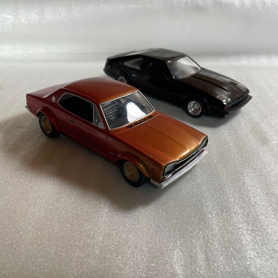 完成品】旧車 プラモデル 4台セットケンメリ ハコスカ ジャパン セリカ