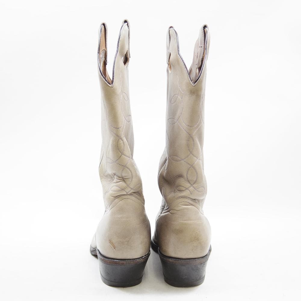 28.5cm BOULET ウエスタンブーツ アイボリー　P4177