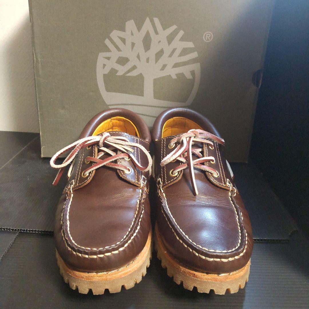 【ケア済】Timberland 3eye ブラウン 25.5cm