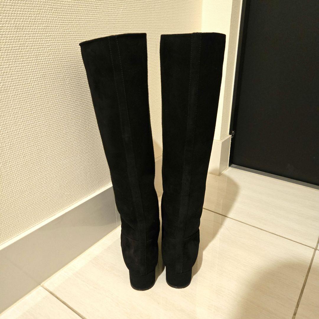 PELLICO ペリーコ スエードレザー ロングブーツ 37 黒 24㎝ - メルカリ