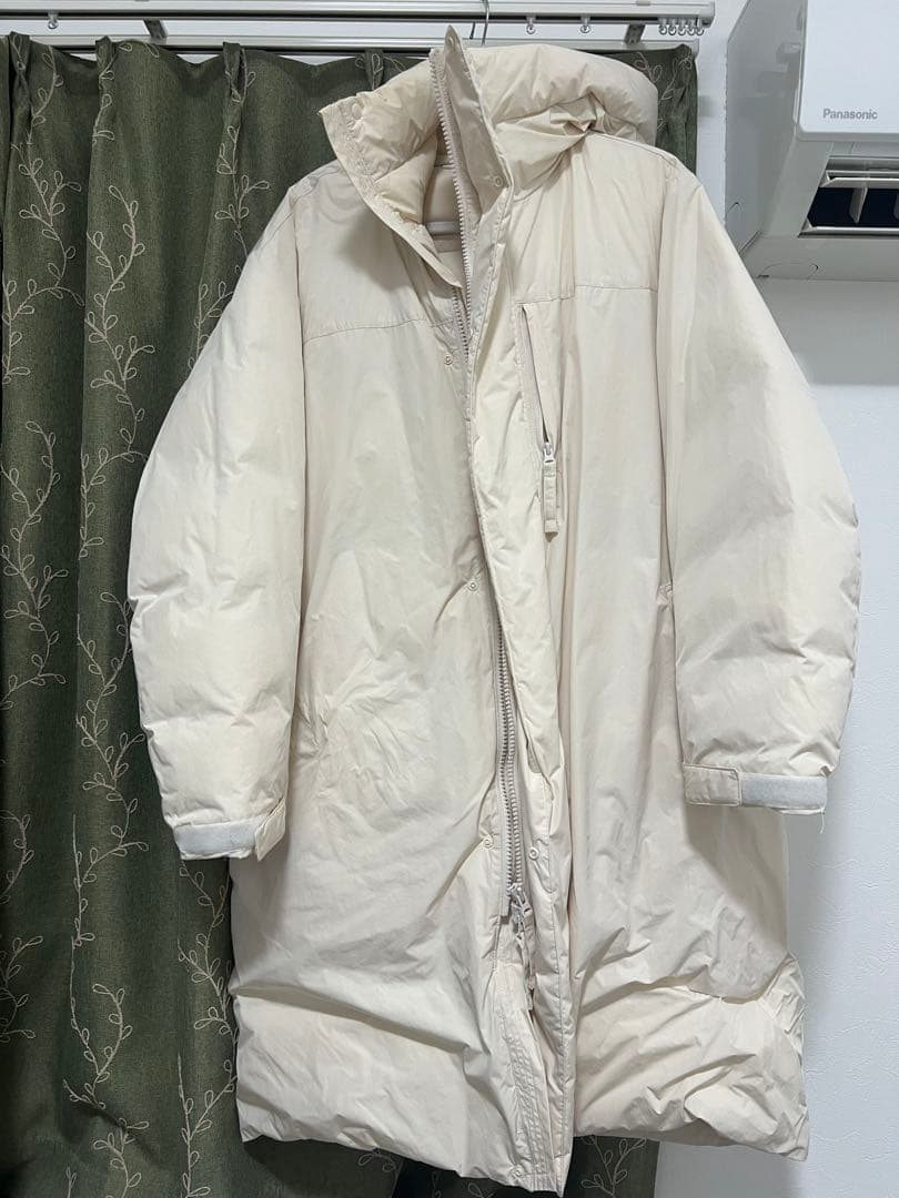 無印良品ホワイト フード付きロングダウンジャケット M 無印良品（MUJI） ダウンジャケット ダウン 「MUJI Labo」紳士 フード