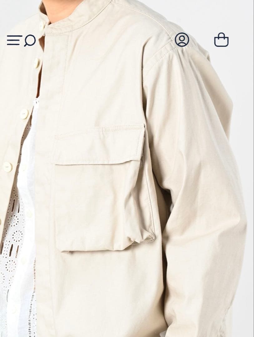 新品未使用】45R 薄バックサテンの908ニームシャツ - メルカリ