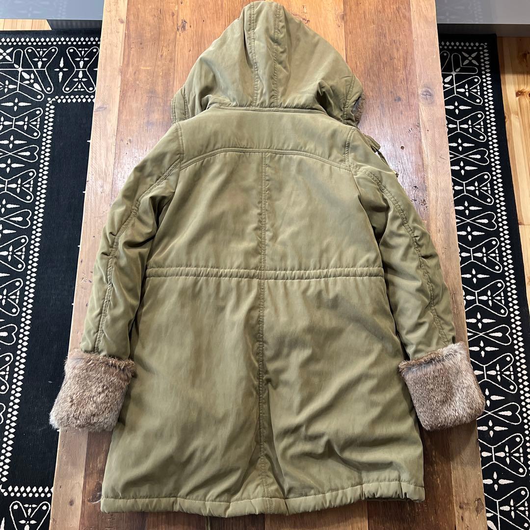 SHIPS シップス ラビットファー ボアライナー モッズコート 36