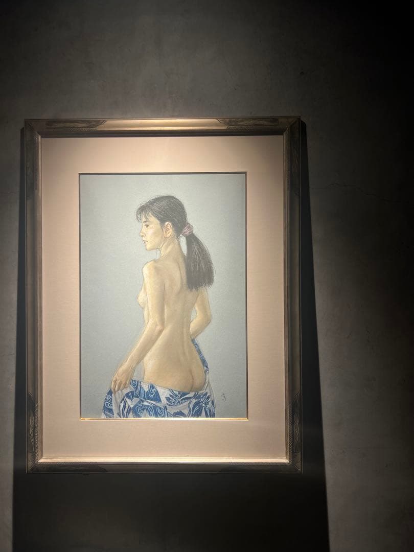 真作保証高塚省吾【涼】肉筆パステル画