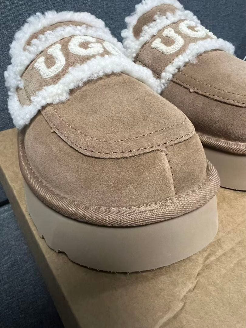 UGG ムートンブーツ 37サイズ ベージュ 厚底 23.5cm