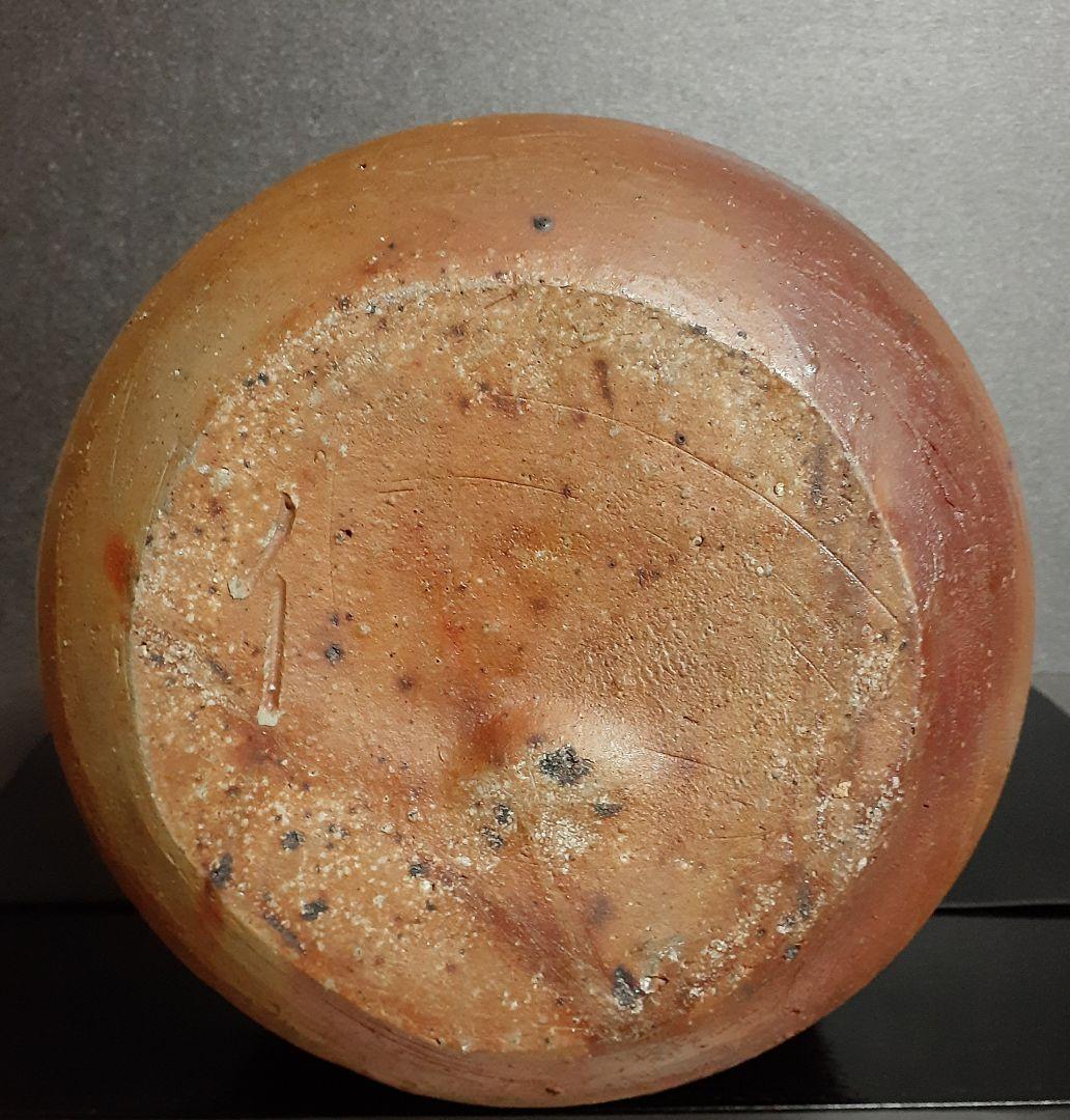 大作】岡山県重要無形文化財保持者 備前焼【伊勢崎満】造 窯変 特大舟