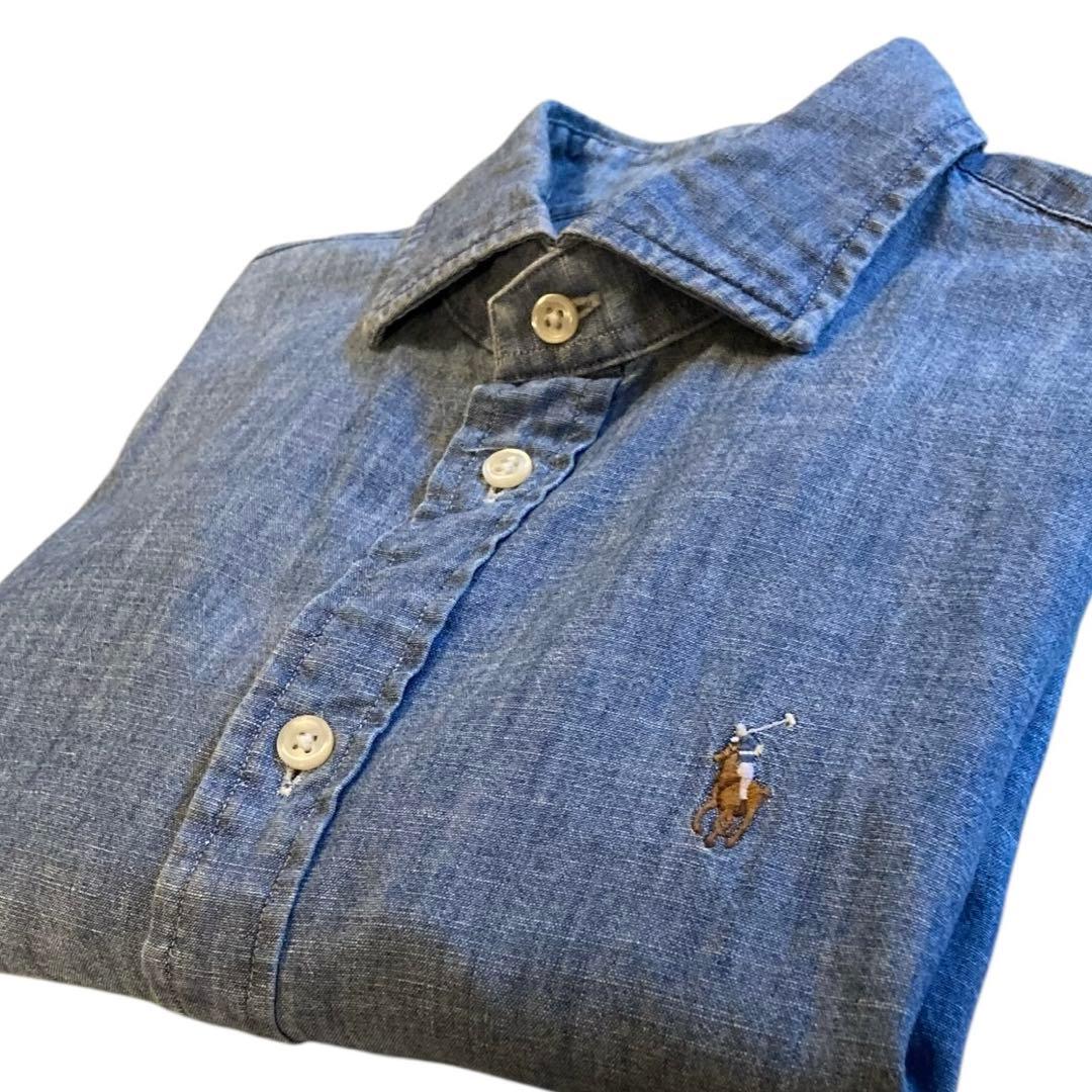 良品】ポロラルフローレン 人気定番マルチポニーダンガリーシャツ M