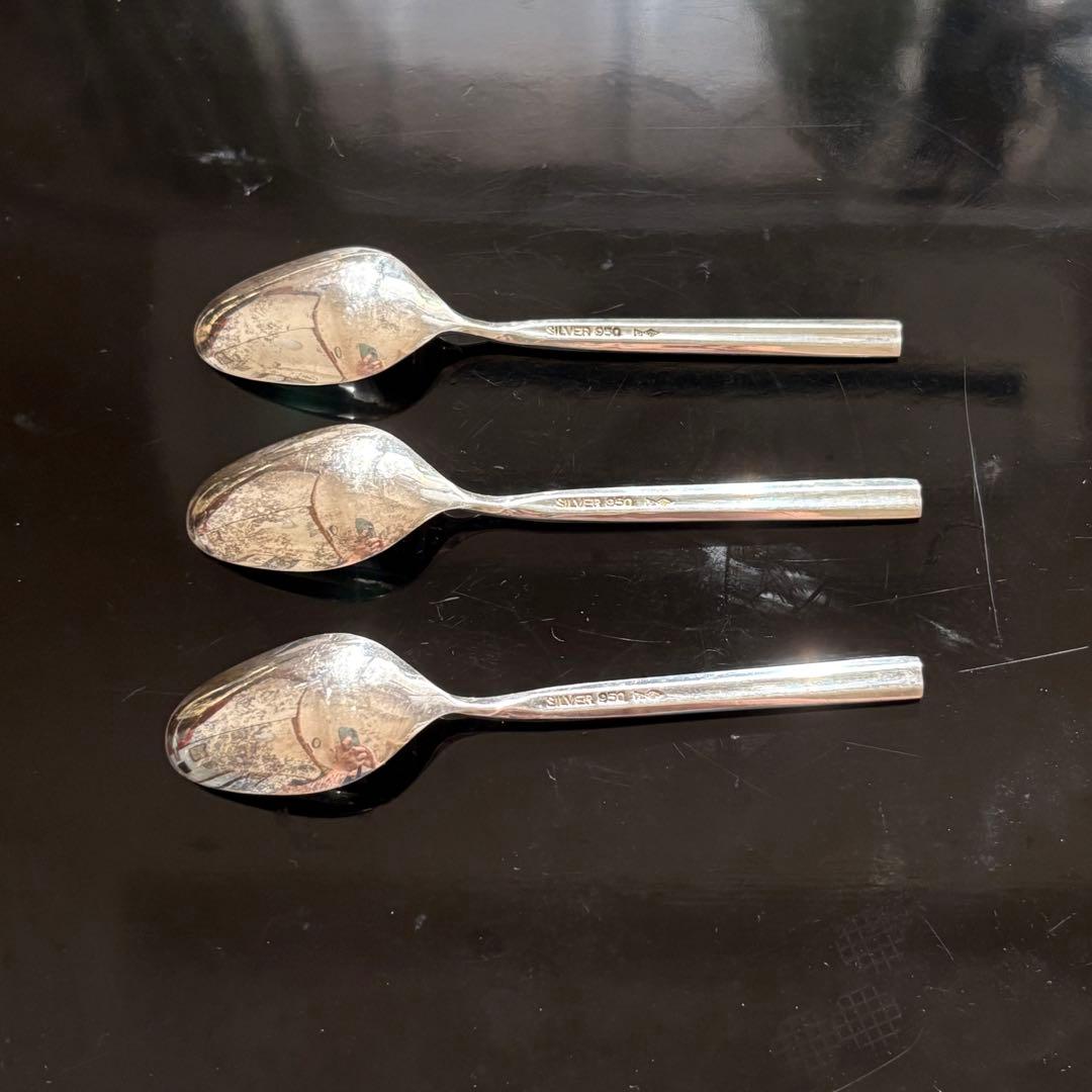 銀製 シルバーコーヒースプーンSILVER950 造幣局マーク逸品 - メルカリ
