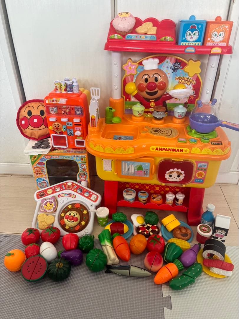 アンパンマン お料理ショー キッチン レジ おままごと まとめ売り