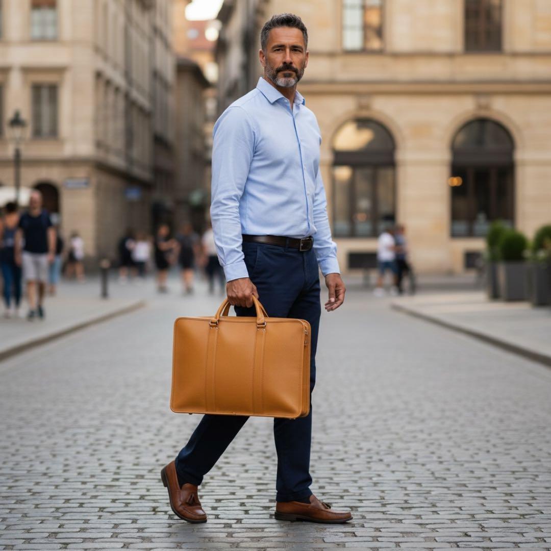 《美品》INDEED インディード ビジネスバック ブリーフケース 収納多め