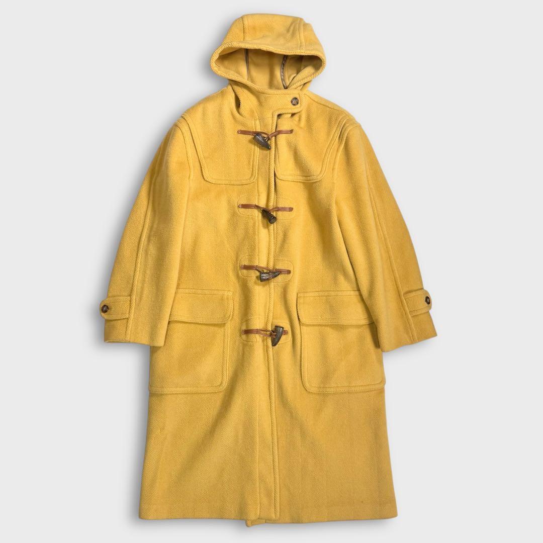 90's UK製 グローバーオール ダッフルコート M イエロー ヘリンボーン