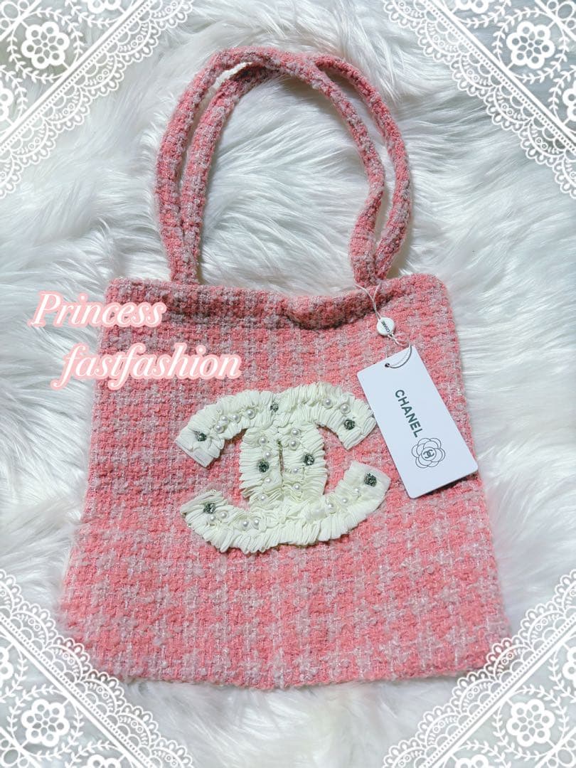 大*子様 シャネル CHANEL ピンク ラメ ツイード トートバッグ 楽天市場】極美品 CHANEL シャネル ツイード ロゴ ジップ ショッピング
