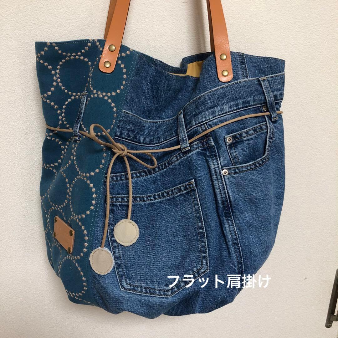 ミナペルホネン ＊ハンドメイド　Poco bag 《タンバリン》リメイクデニム