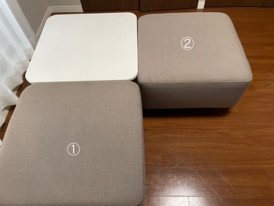 無印良品 ソファ本体・オットマン / ブナ材の脚/カバー装着済みと