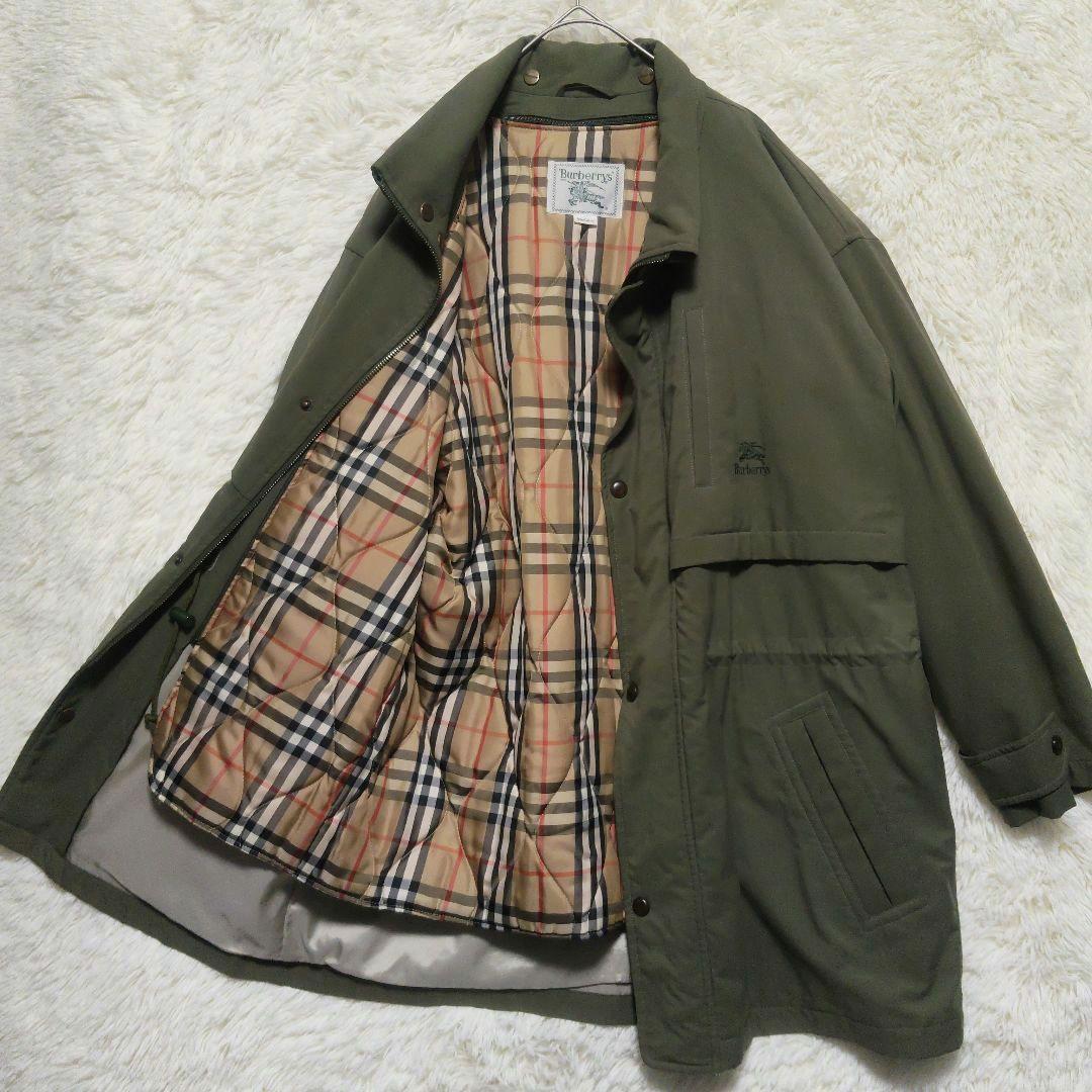 バーバリーズ　Burberrys　ライナー　ノバチェック　モッズコート　M バーバリー モッズコート ダウンライナー付き ノバチェック フード付き