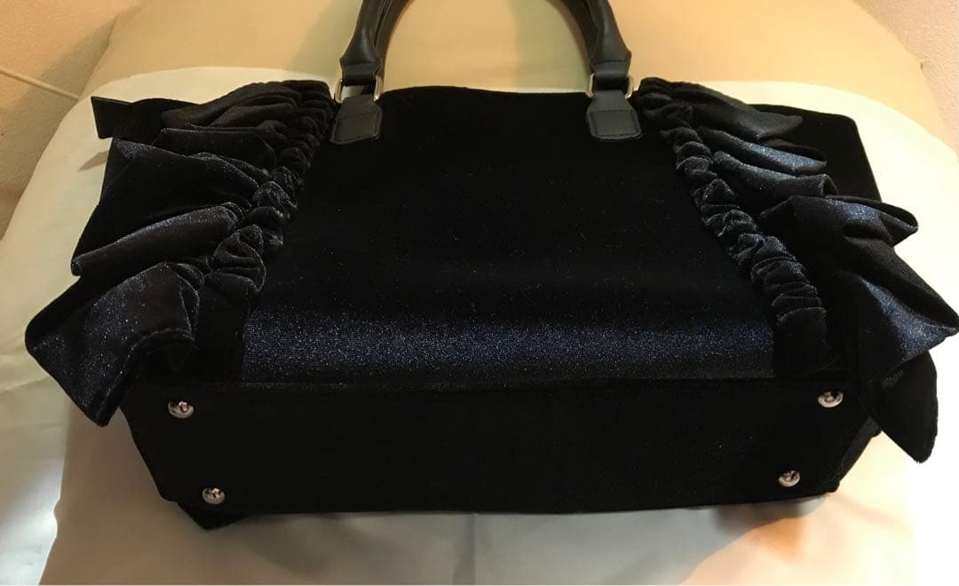 帰*可様 Ank Rouge 確定ファンサのおまじないベロアBag(大) ブラッ