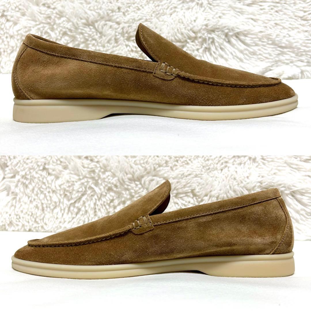 極美品 ロロピアーナ サマーウォーク モカシン スリッポン スエード 41