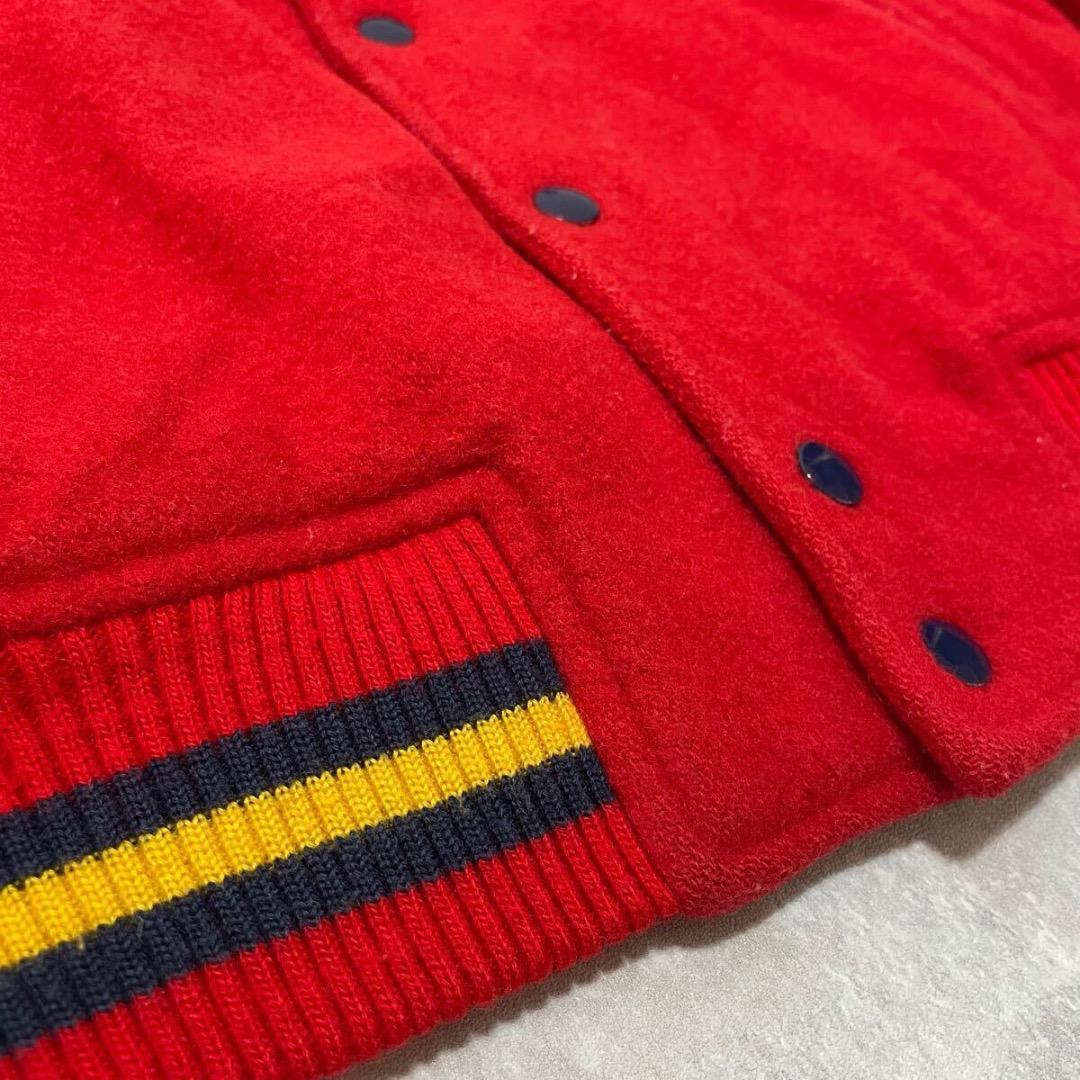 80s McGREGOR ウールスタジャン ジャンパー 刺繍ロゴ リブライン