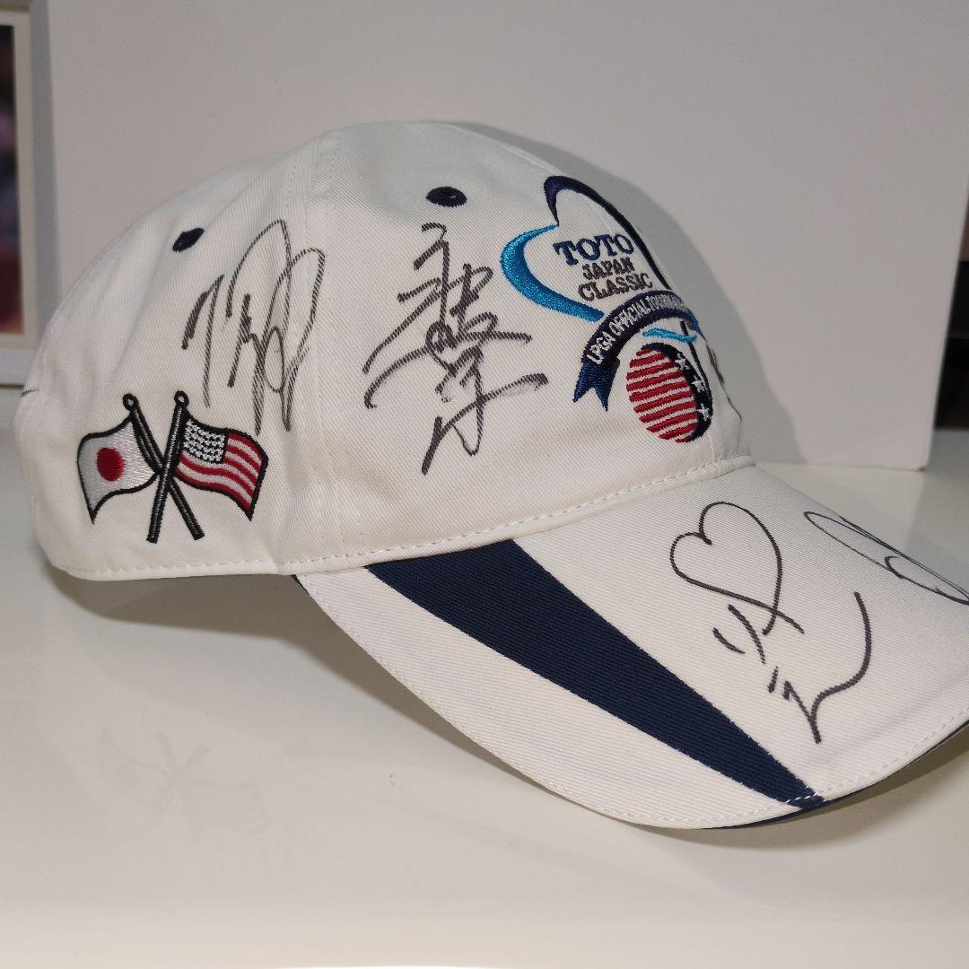 TOTOジャパンクラシック女子プロゴルファー直筆サインキャップ - メルカリ