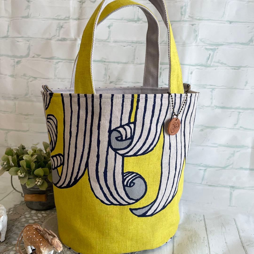 ハンドメイド バケツトートバッグ ミナペルホネン swing 386