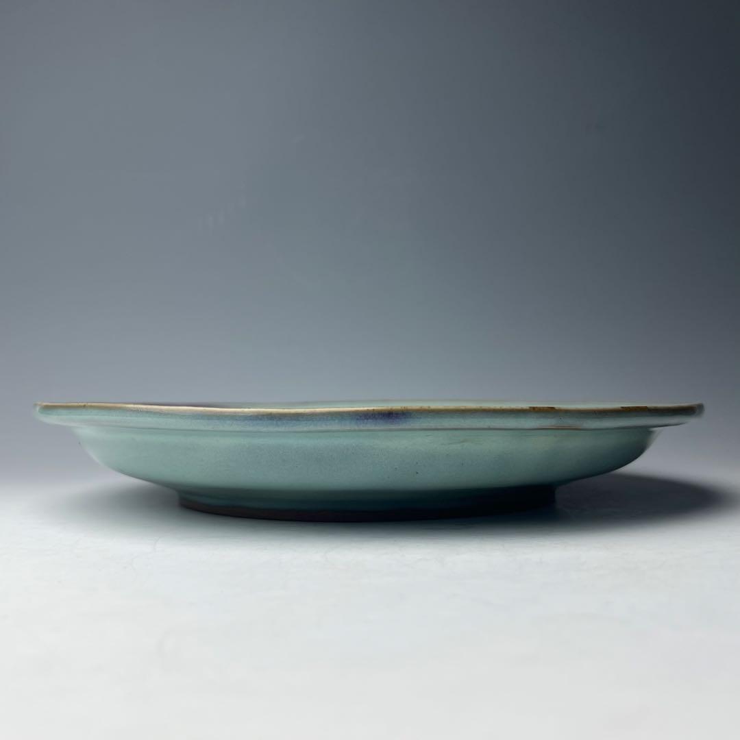 優美 鈞窯 天藍釉紫斑大盤 北宋至金 桐箱付 中国美術 古玩 - メルカリ