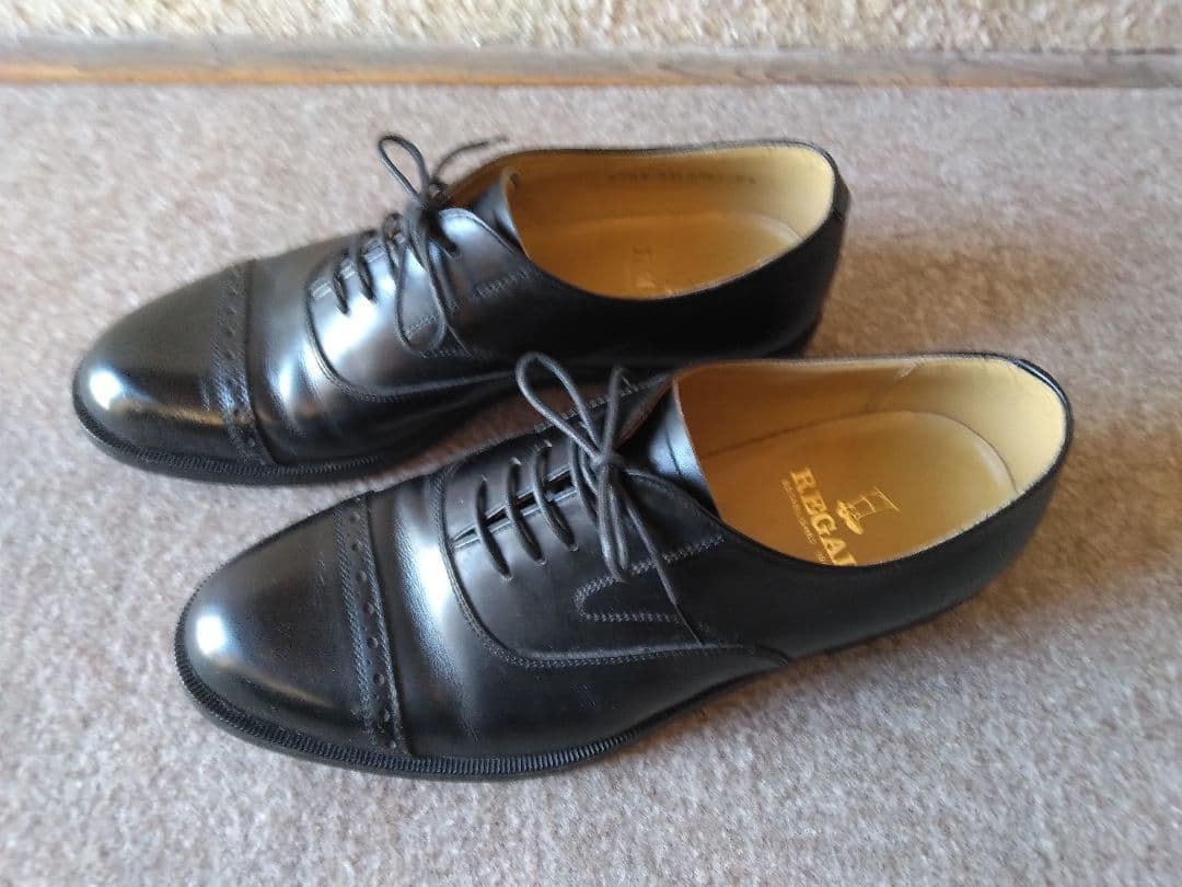 REGAL 黒 レザー キャップトゥ ドレスシューズ 24㎝