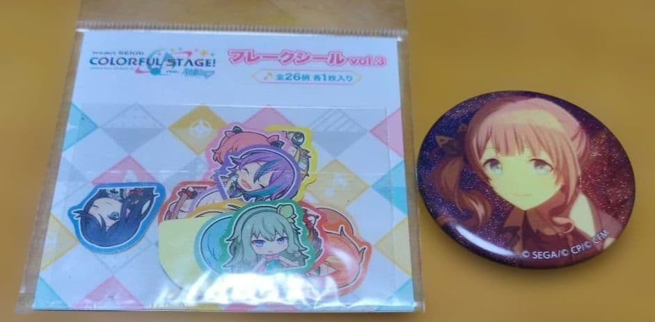 プロセカ・望月穂波グリッター缶バッジ＆フレークシール - メルカリ