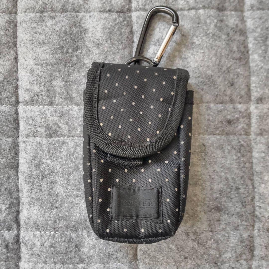 希少】HEAD PORTER ヘッドポーター◇廃盤品 ドット柄マルチポーチ 黒