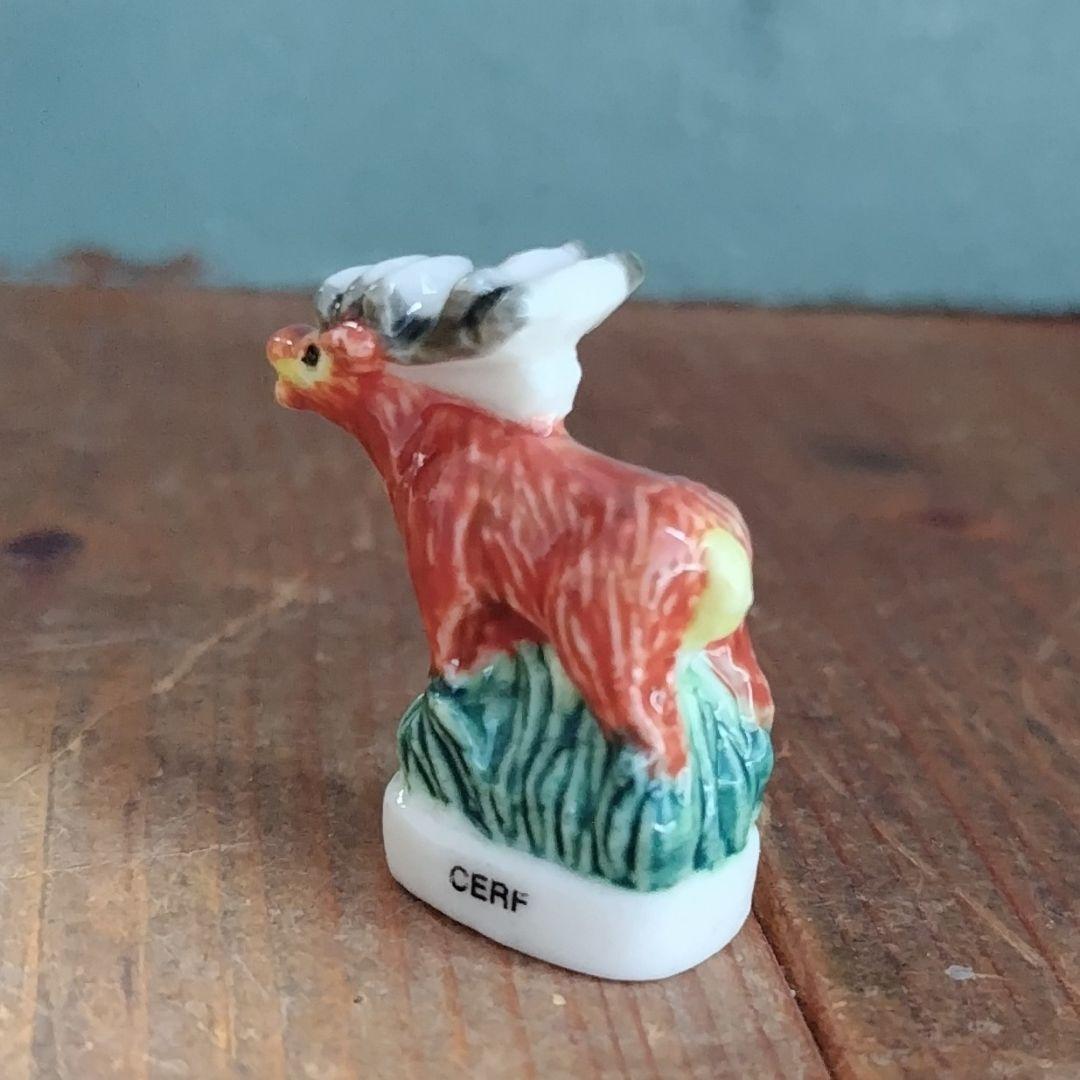 ビンテージフェーブ 森の王シリーズ 雄鹿 フランス雑貨 陶器置物