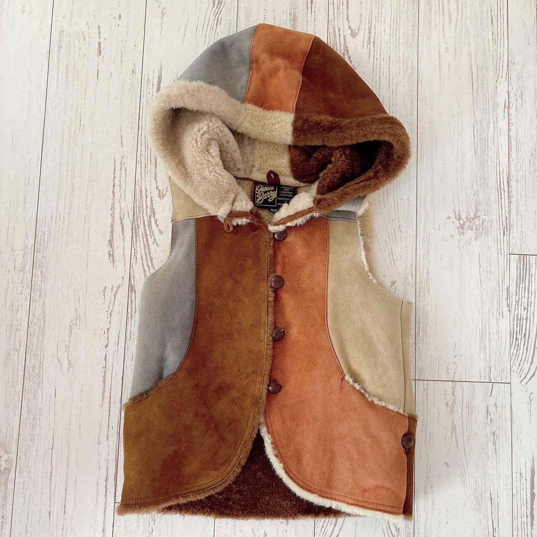 ヴィンテージ ムートンベスト - メルカリ