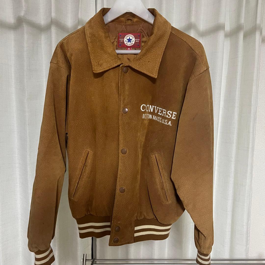 CONVERSE ALL STAR 豚革 ロゴ 刺繍ジャケット - メルカリ