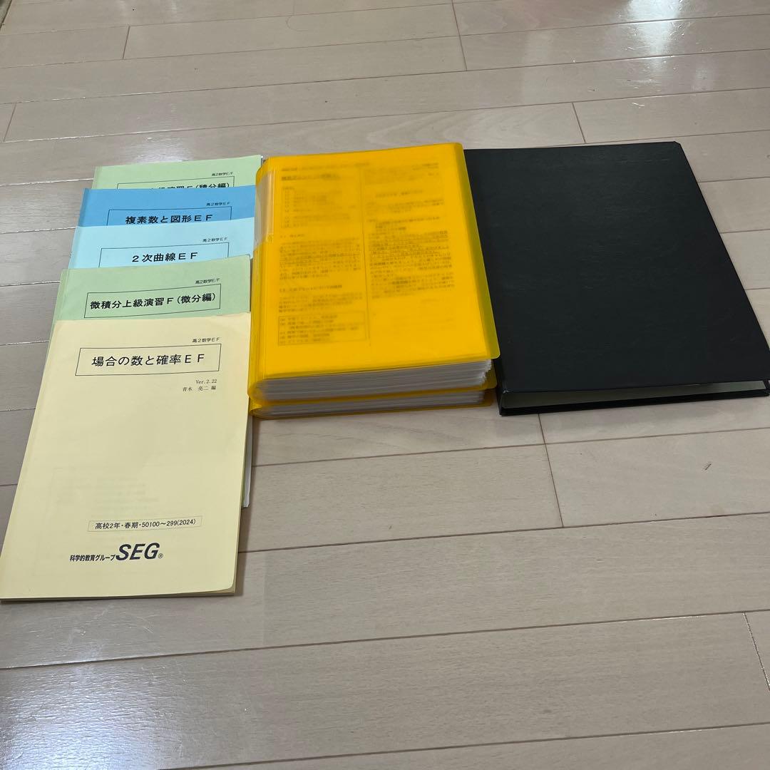 りまさま SEG 高2 EFクラス Ⅰ期〜Ⅳ期テキストと板書、高1分の