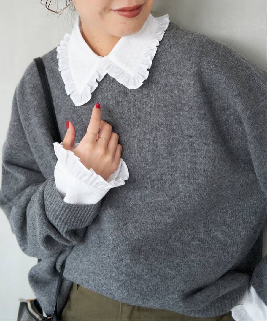 Spick and Span 《WEB限定 / 追加予約》フリルカラーブラウス