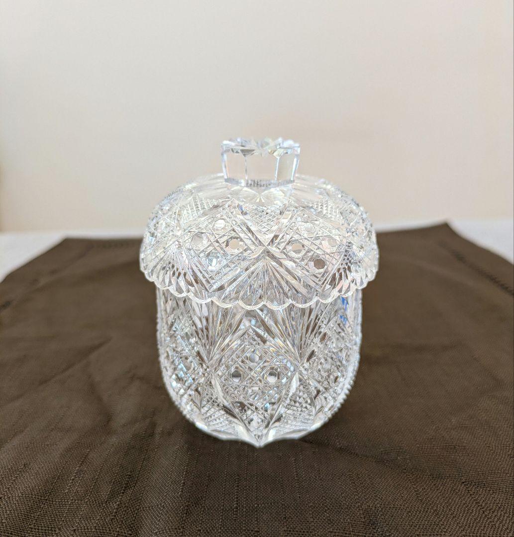 江戸切子　堀口硝子　最高級　蓋付きグラス　八角籠目（秀石作） 江戸切子 ロックグラス＜八角籠目紋＞ | カガミクリスタル