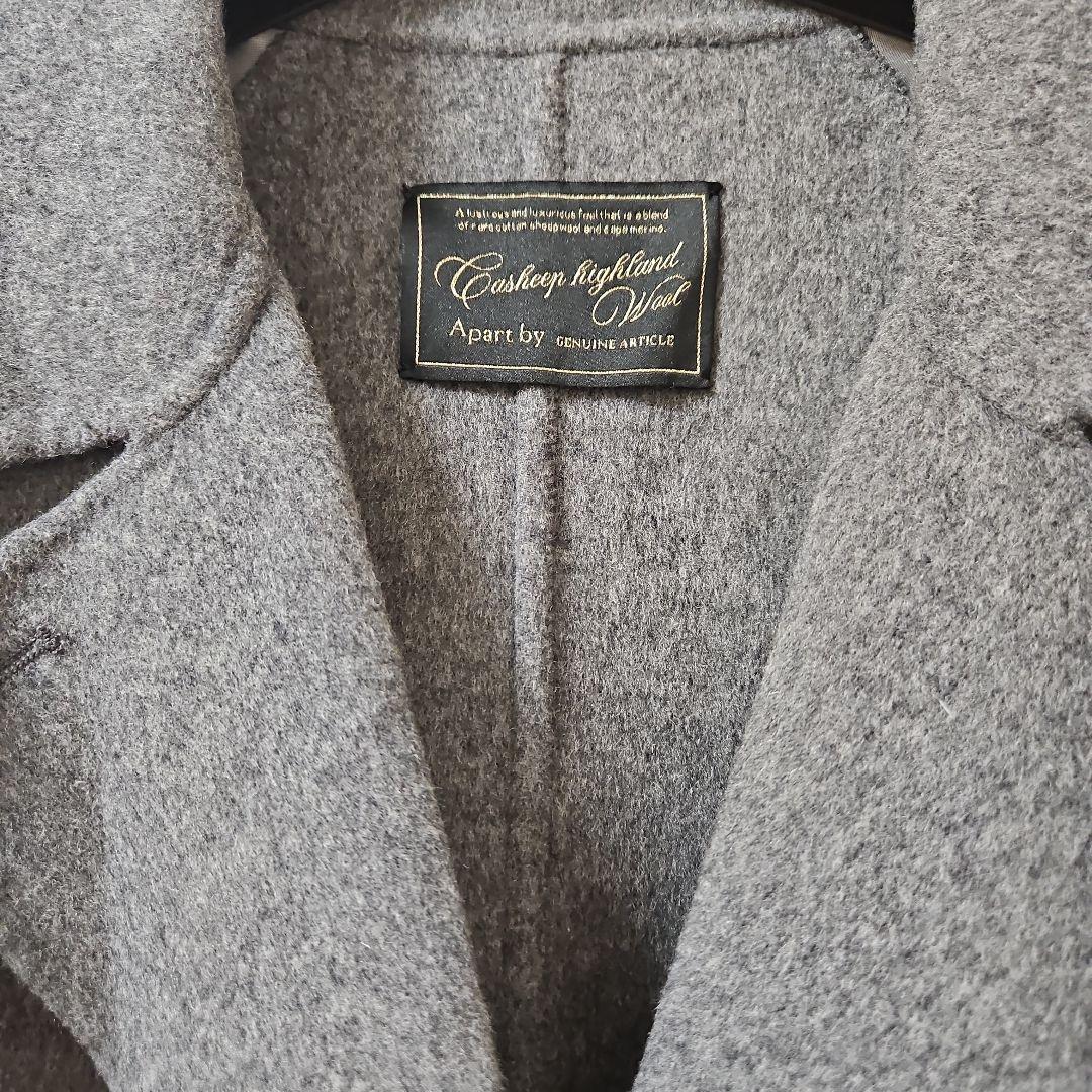 アパートバイ【WEB限定】カシープミドルジャケットコート グレー